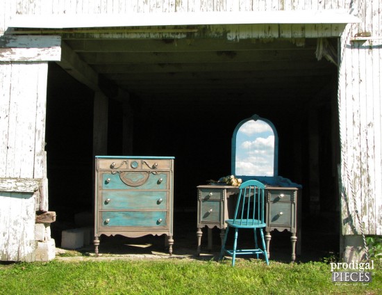 Rustic Chic Finish by Prodigal Pieces - You can create this look with paint and stain | www.prodigalpieces.com