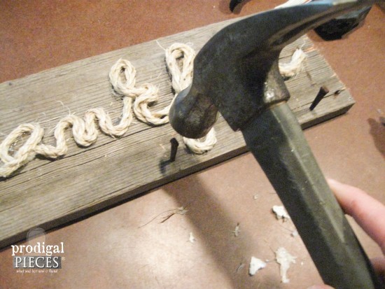 Adding Nails to Reclaimed Wood | Prodigal Pieces | www.prodigalpieces.com