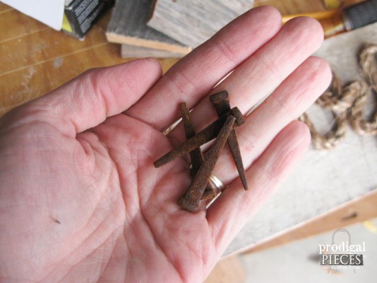 Rusted Masonry Nails | Prodigal Pieces | www.prodigalpieces.com