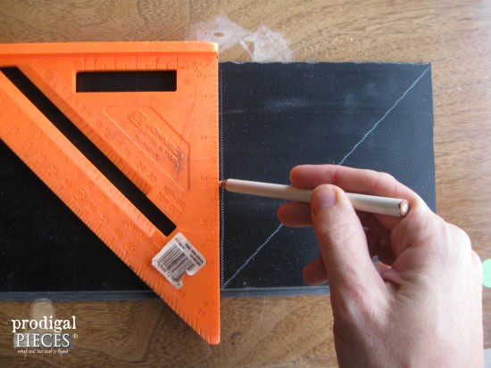 Making Tile Squares for Faux Barn Wood Quilt | Prodigal Pieces | www.prodigalpieces.com