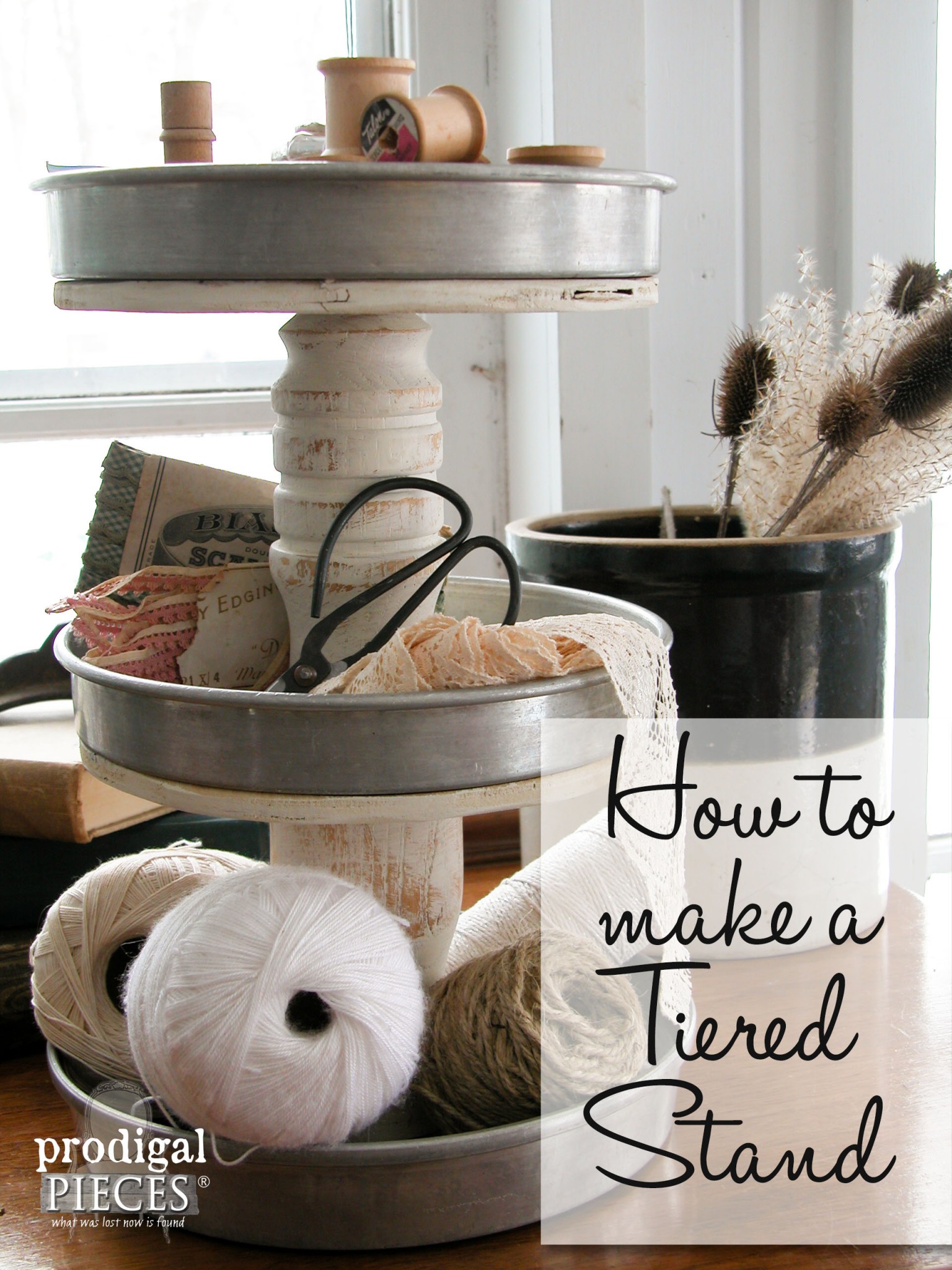 How to Make a Tiered Stand| Prodigal Pieces | www.prodigalpieces.com