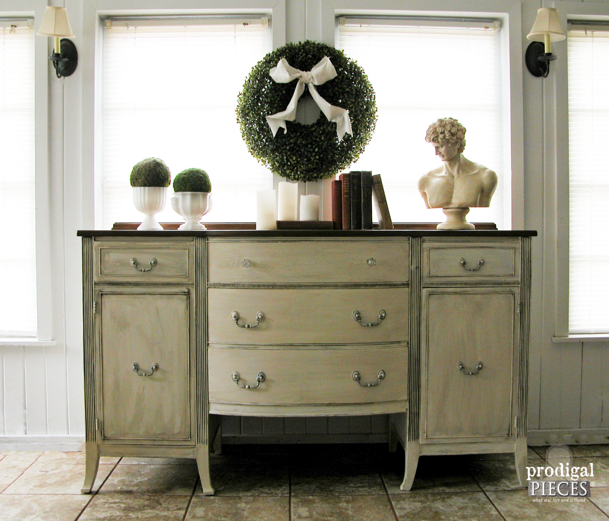 Vintage Duncan Phyfe Sideboard Gets Makeover by Prodigal Pieces | www.prodigalpieces.com