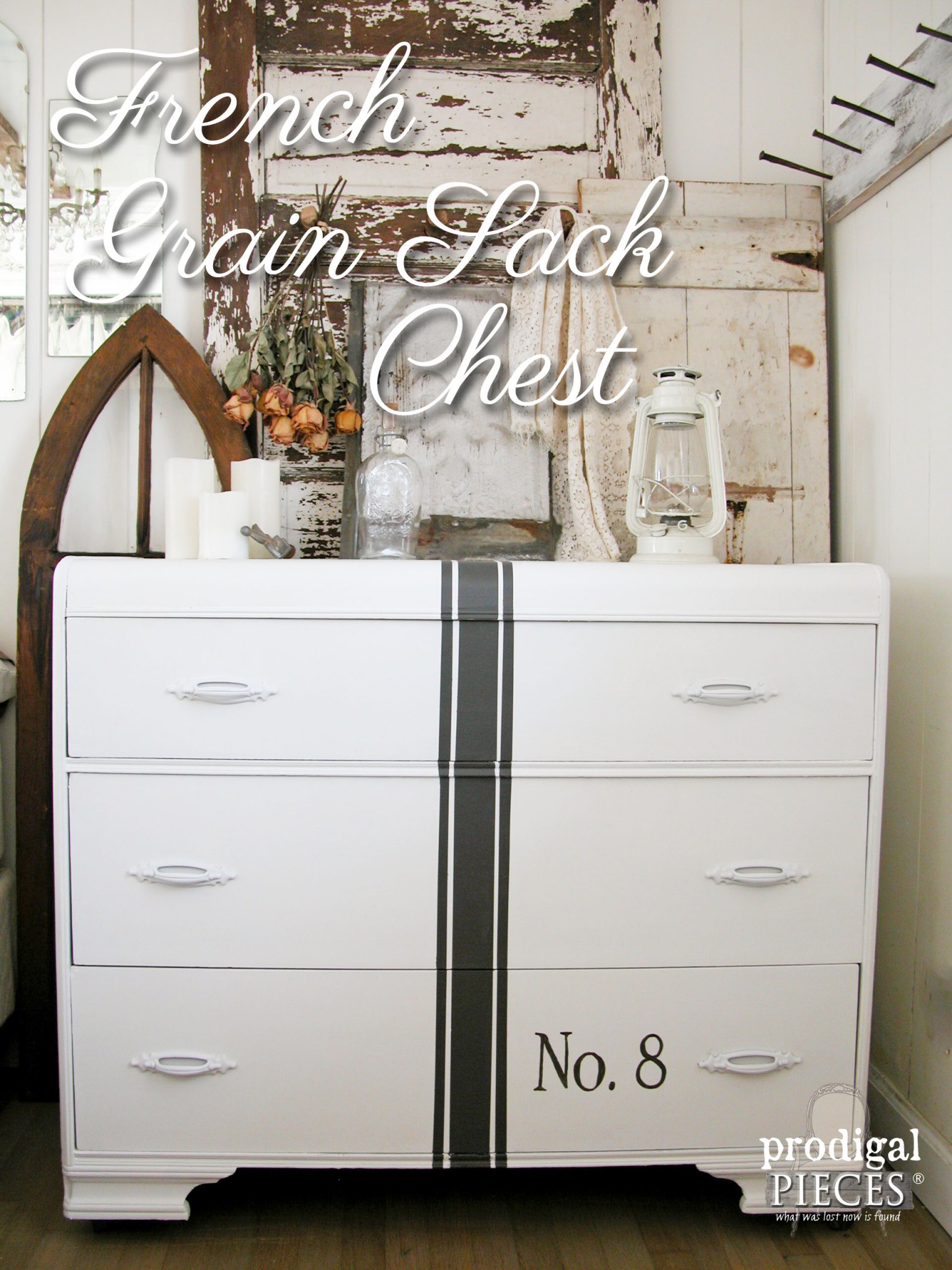 French Grain Sack Chest of Drawers by Prodigal Pieces | prodigalpieces.com