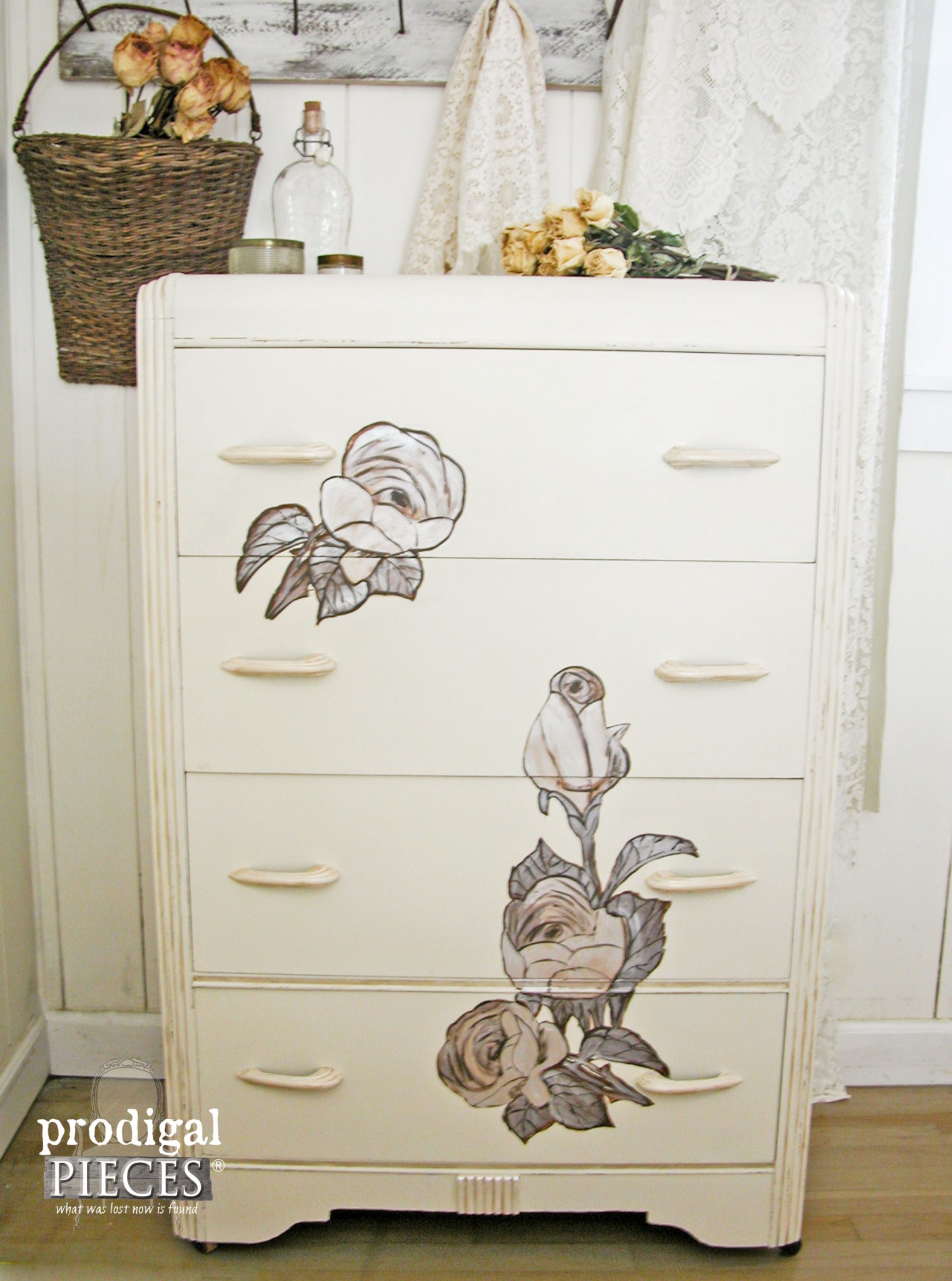 Shabby Chic Art Deco Chest of Drawers by Prodigal Pieces | www.prodigalpieces.com