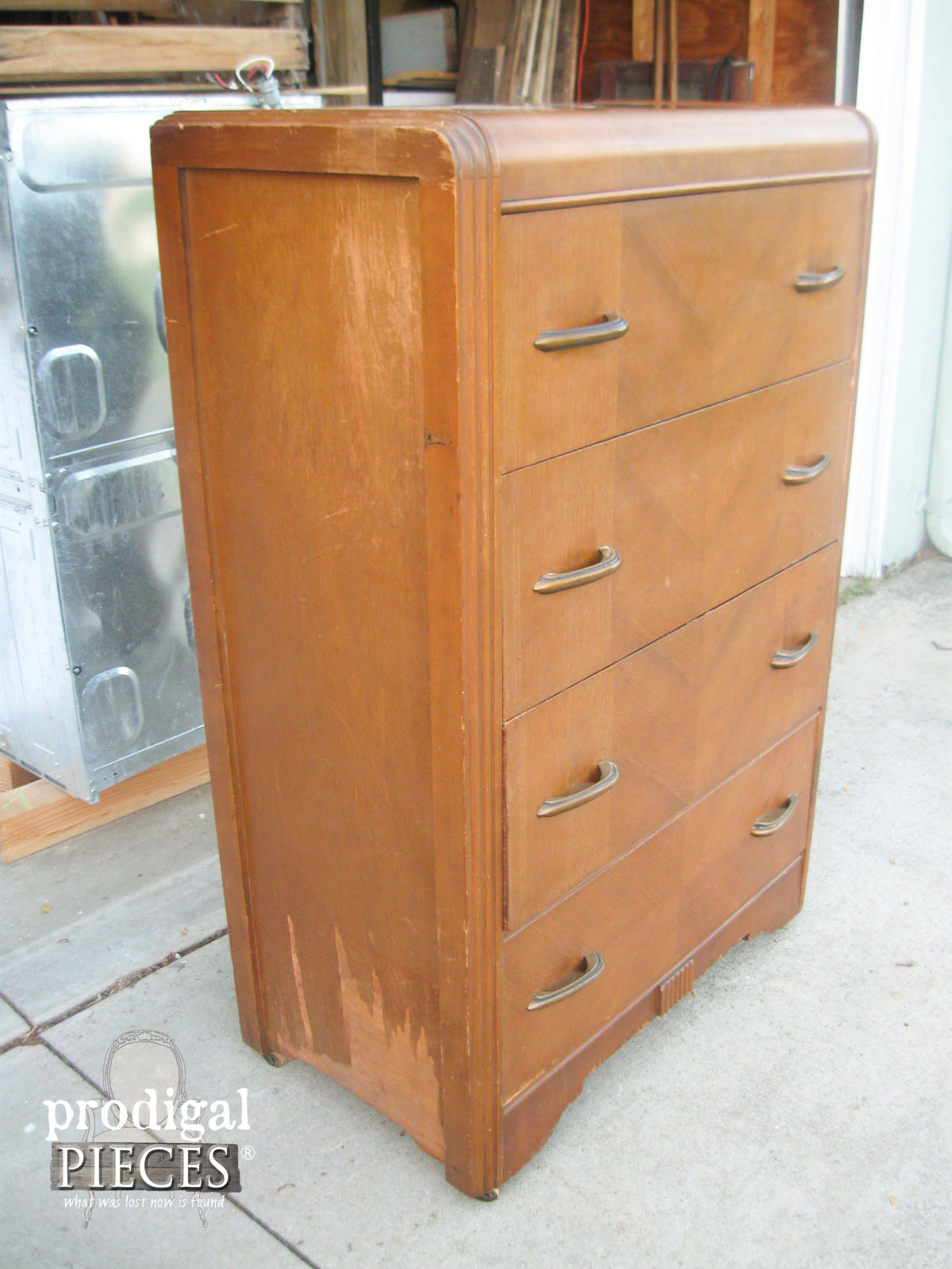 Right Side of Art Deco Chest of Drawers | Prodigal Pieces | www.prodigalpieces.com