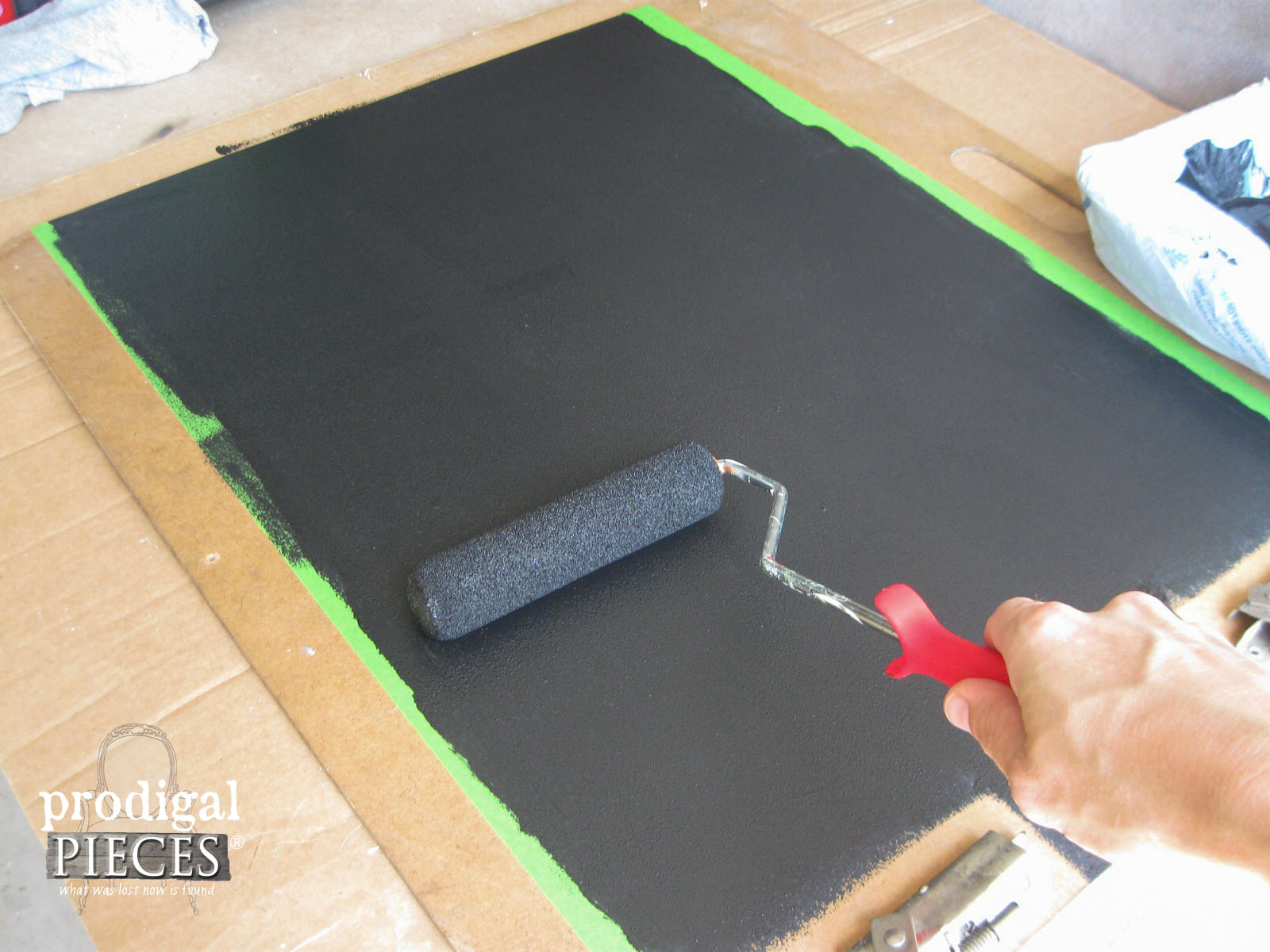 Applying Rust-Oleum Magnetic Primer to Message Board | Prodigal Pieces | prodigalpieces.com