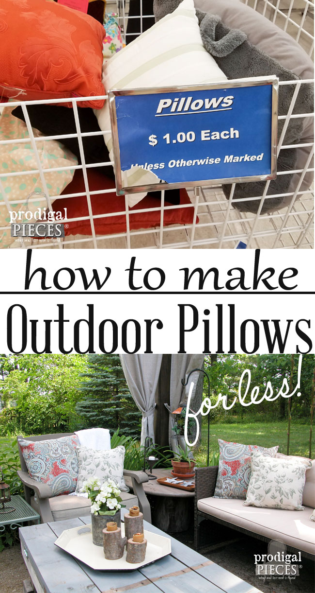 Make Your Own Outdoor Pillows with this Easy & Budget-Friendly Tutorial by Prodigal Pieces | prodigalpieces.com