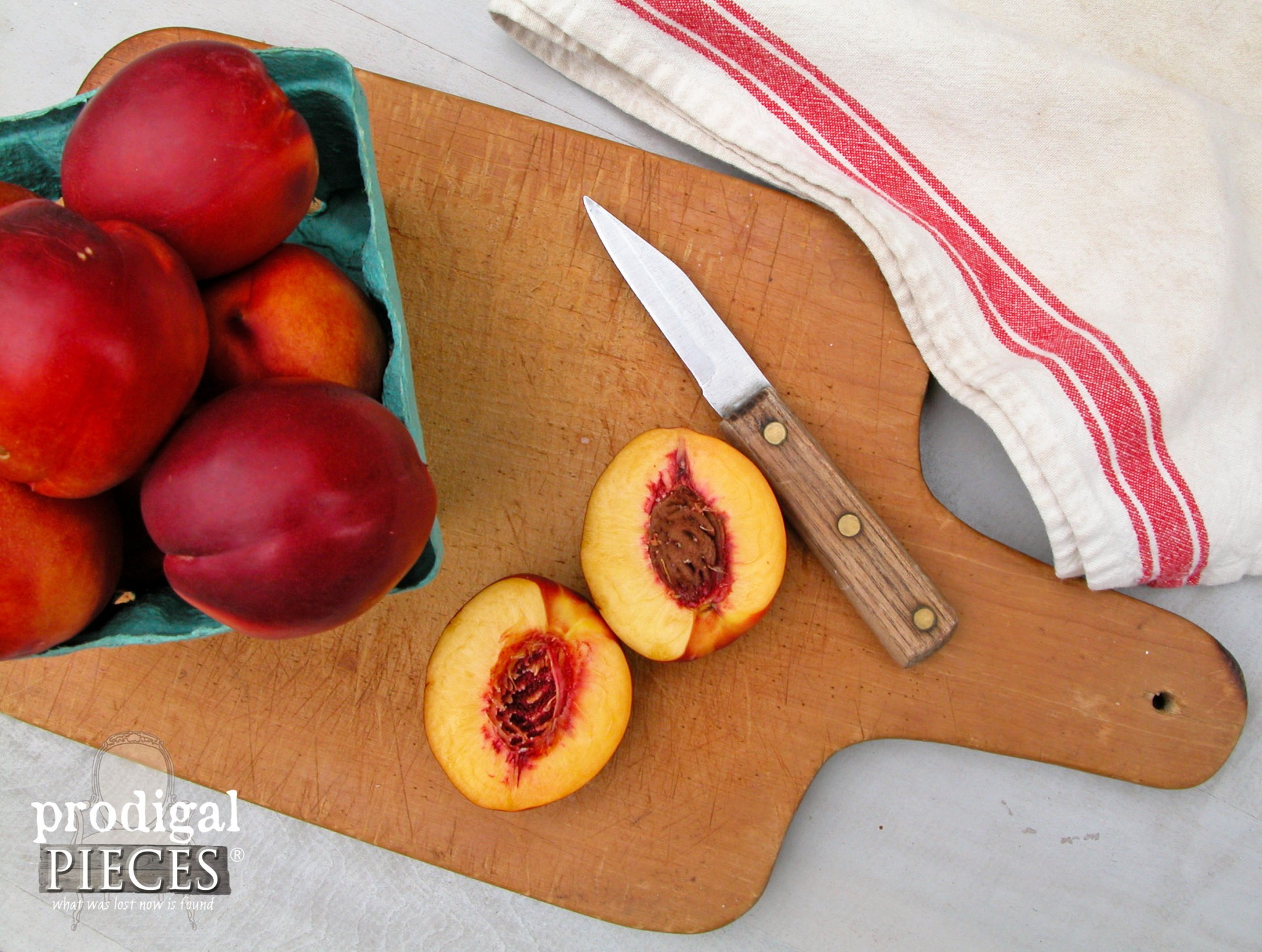 Selection of Fresh Sliced Nectarines for Roasted Stone Fruit Dessert by Prodigal Pieces | www.prodigalpieces.com