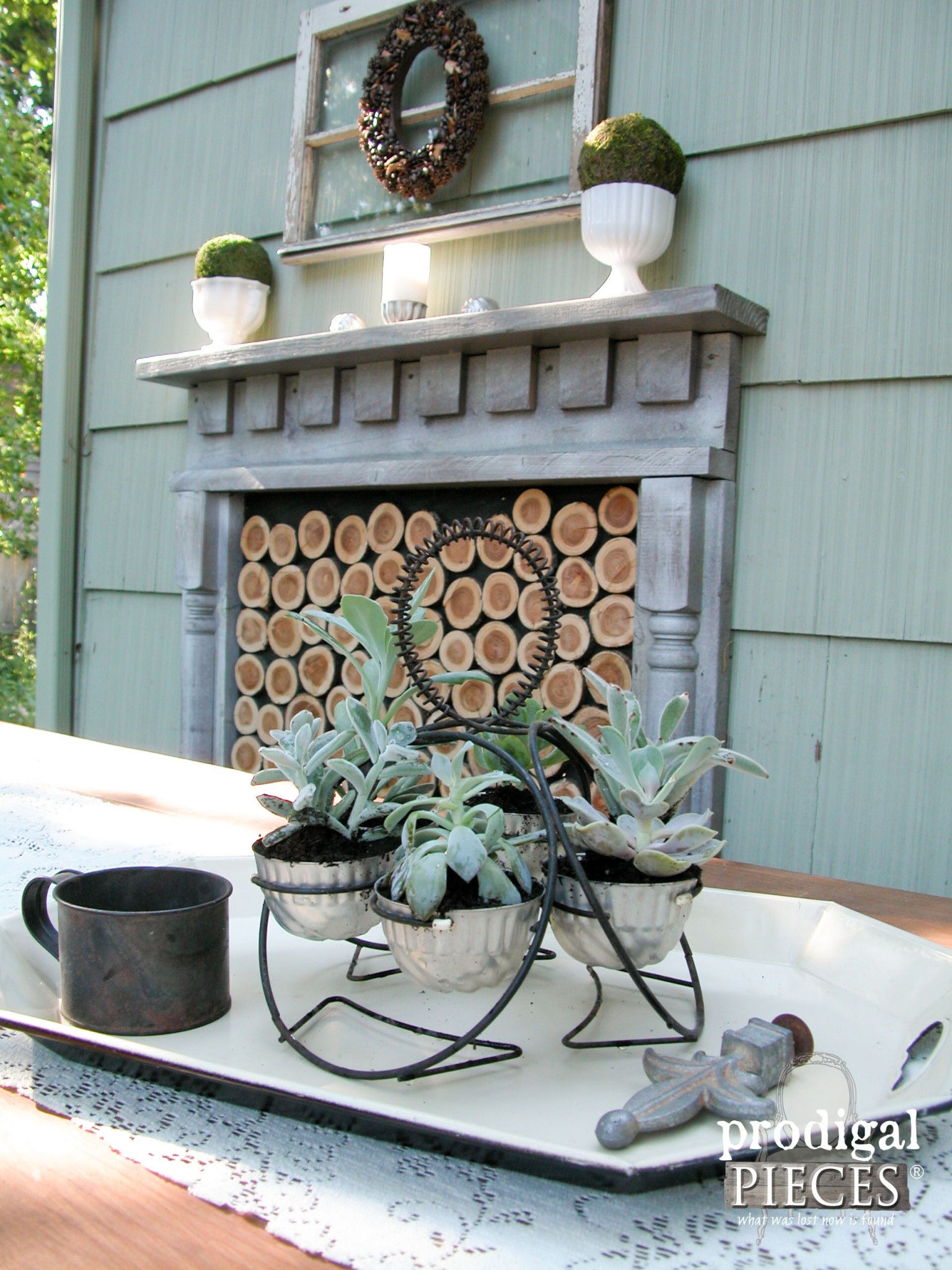 Succulents in Repurposed Planter on Patio by Prodigal Pieces | www.prodigalpieces.com