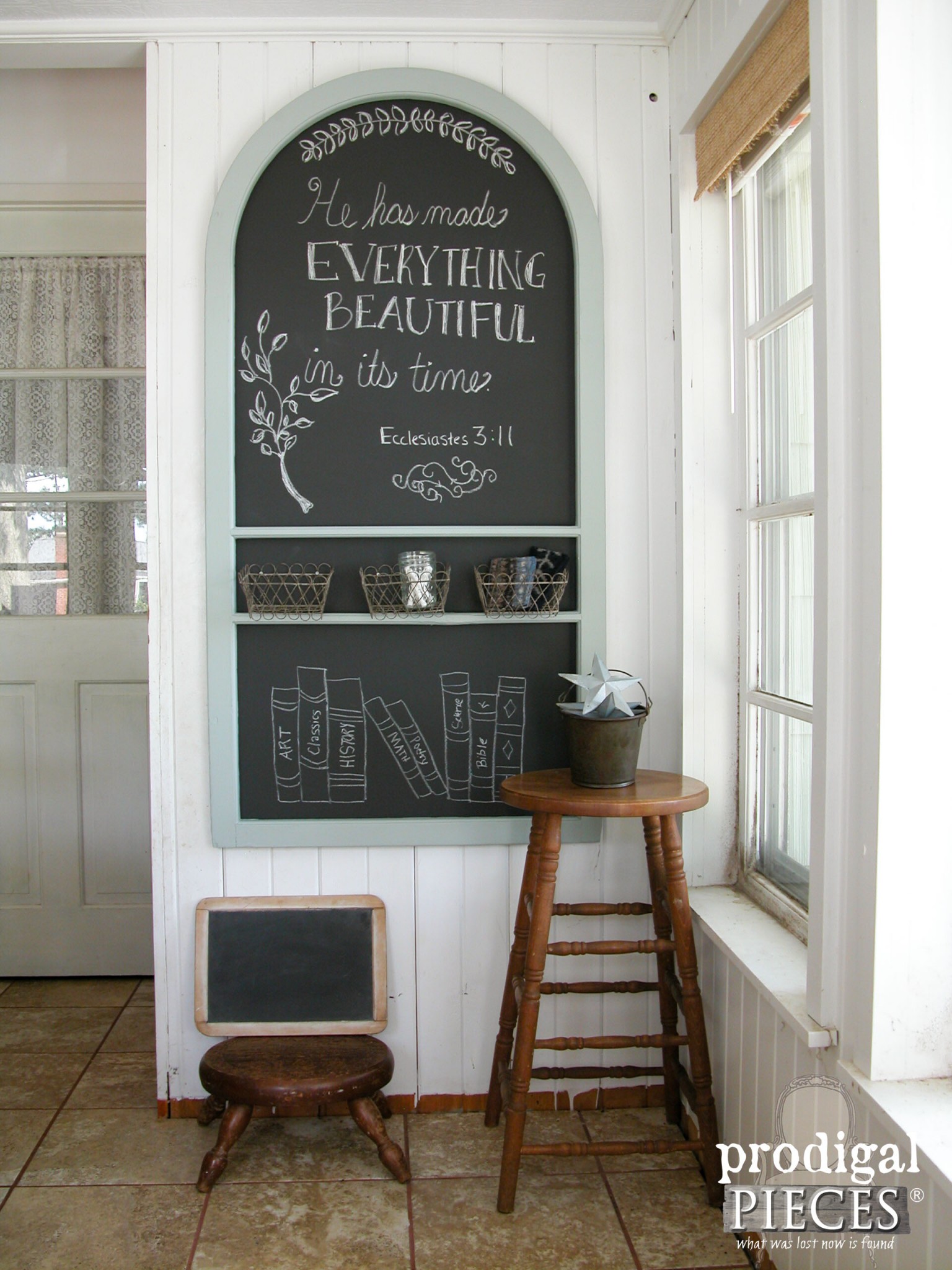 Chalkboard Made from Repurposed Screen Door by Prodigal Pieces | prodigalpieces.com