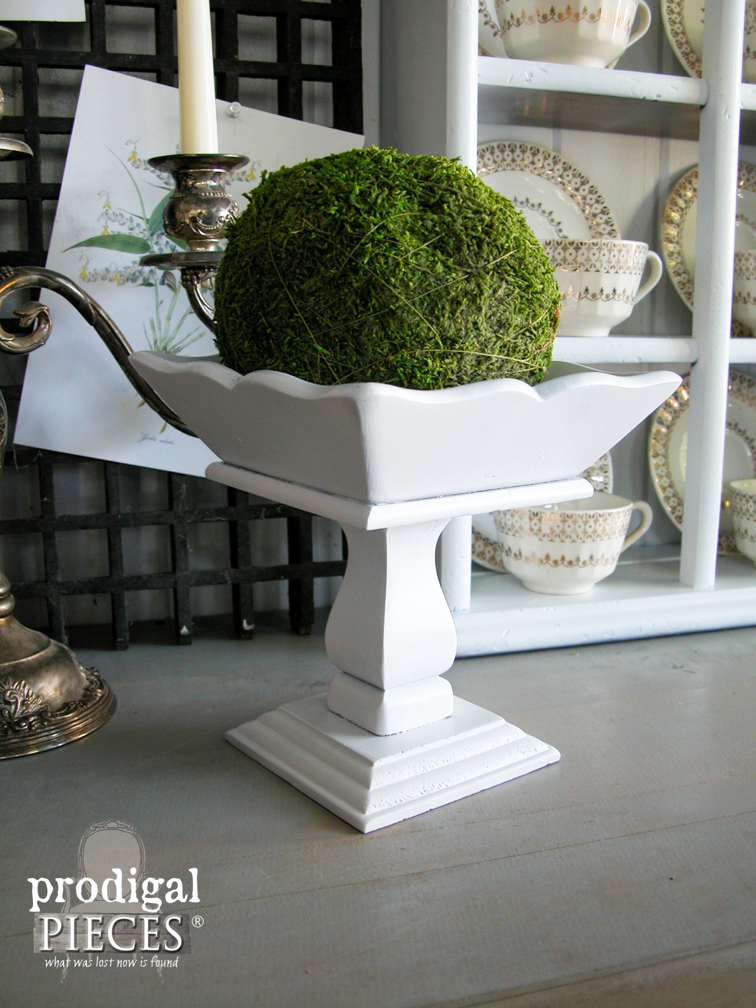 Handmade Wooden Pedestal Made New with Paint by Prodigal Pieces | www.prodigalpieces.com