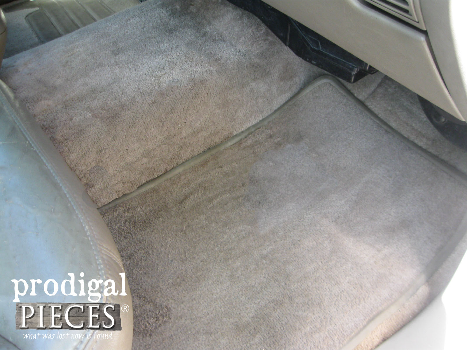 Vehicle Carpet After Chemical Free Cleaning Using the AutoRight Steam Machine by Prodigal Pieces | www.prodigalpieces.com