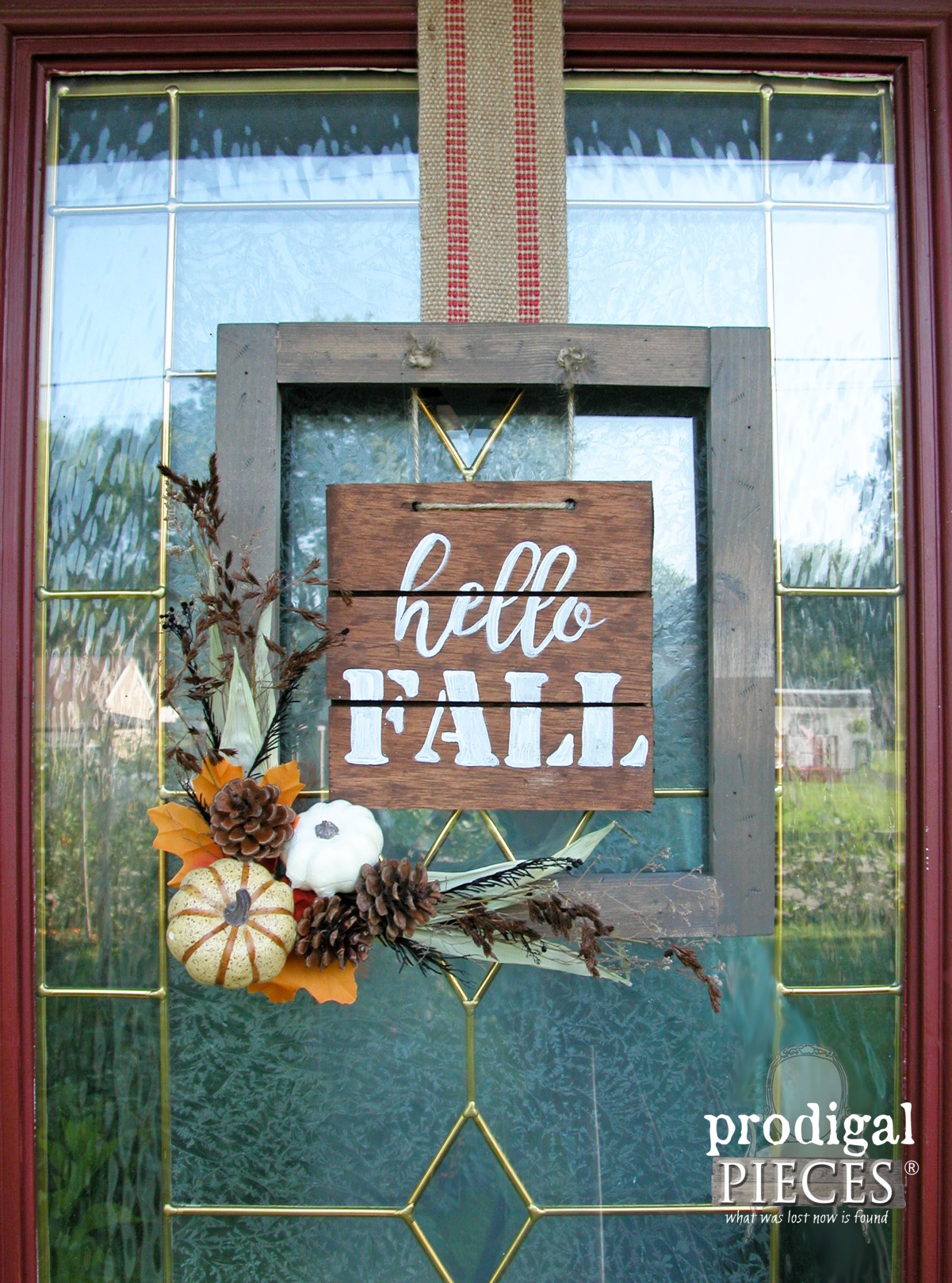 Create this Hello Fall Sign for your Front Door by Prodigal Pieces | www.prodigalpieces.com