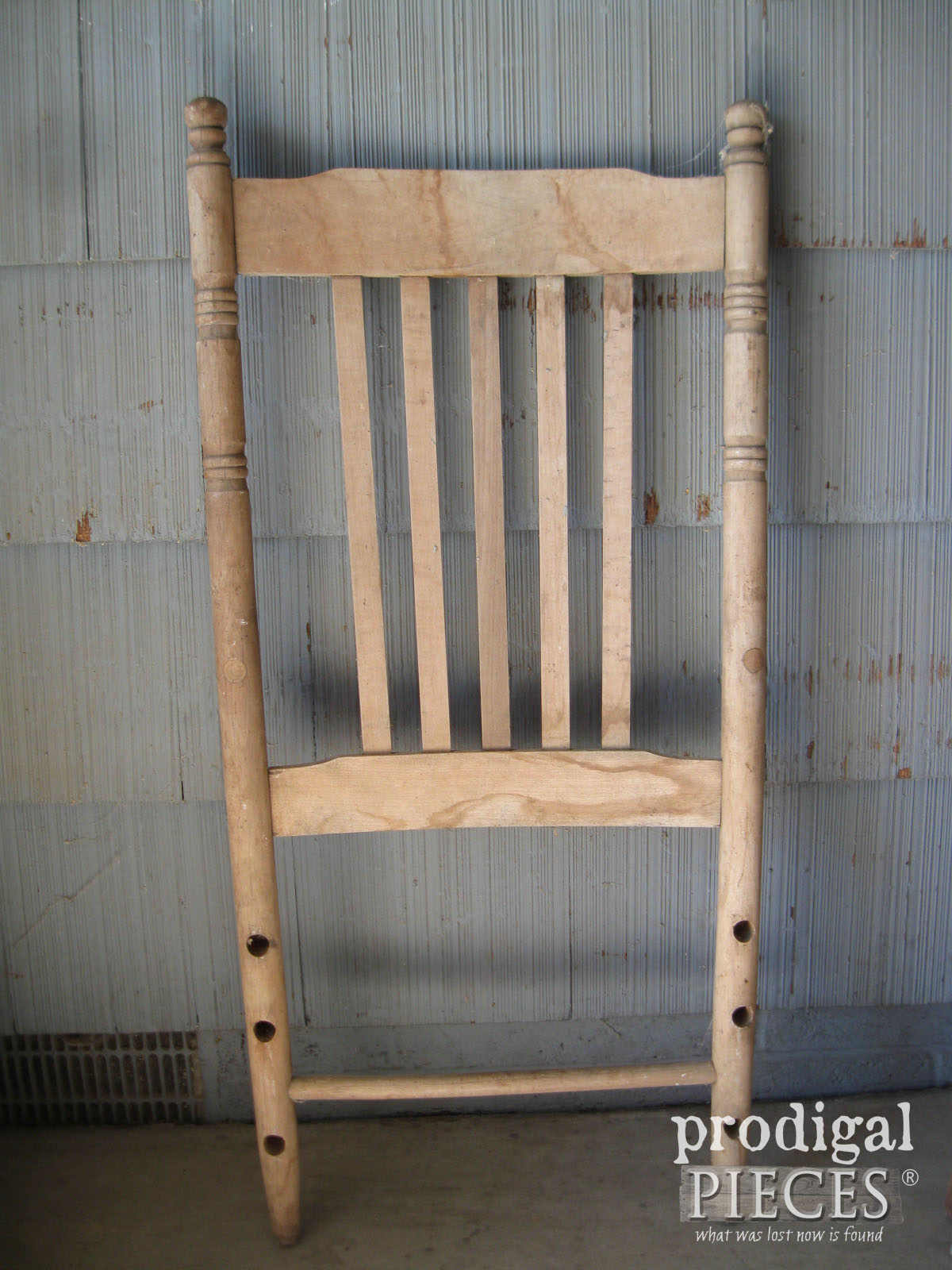 Broken Chair Before Repurposed Shelf | Prodigal Pieces | www.prodigalpieces.com