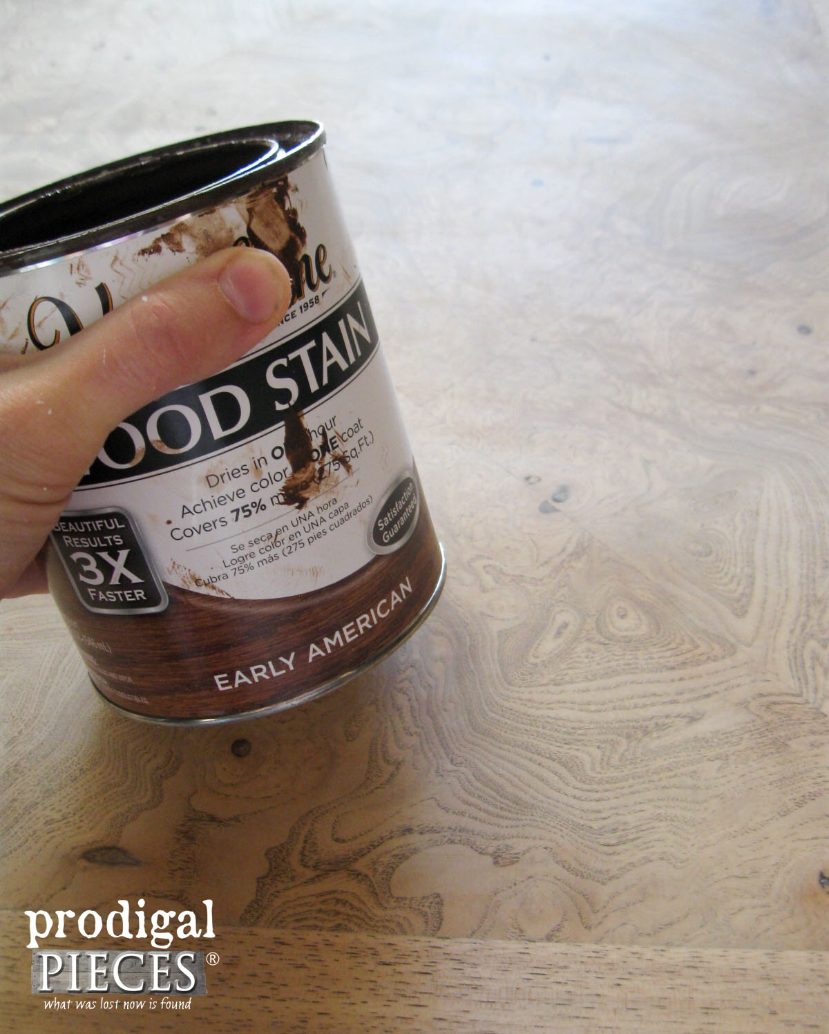 Rust-Oleum Early American Stain for Table Top | Prodigal Pieces | prodigalpieces.com