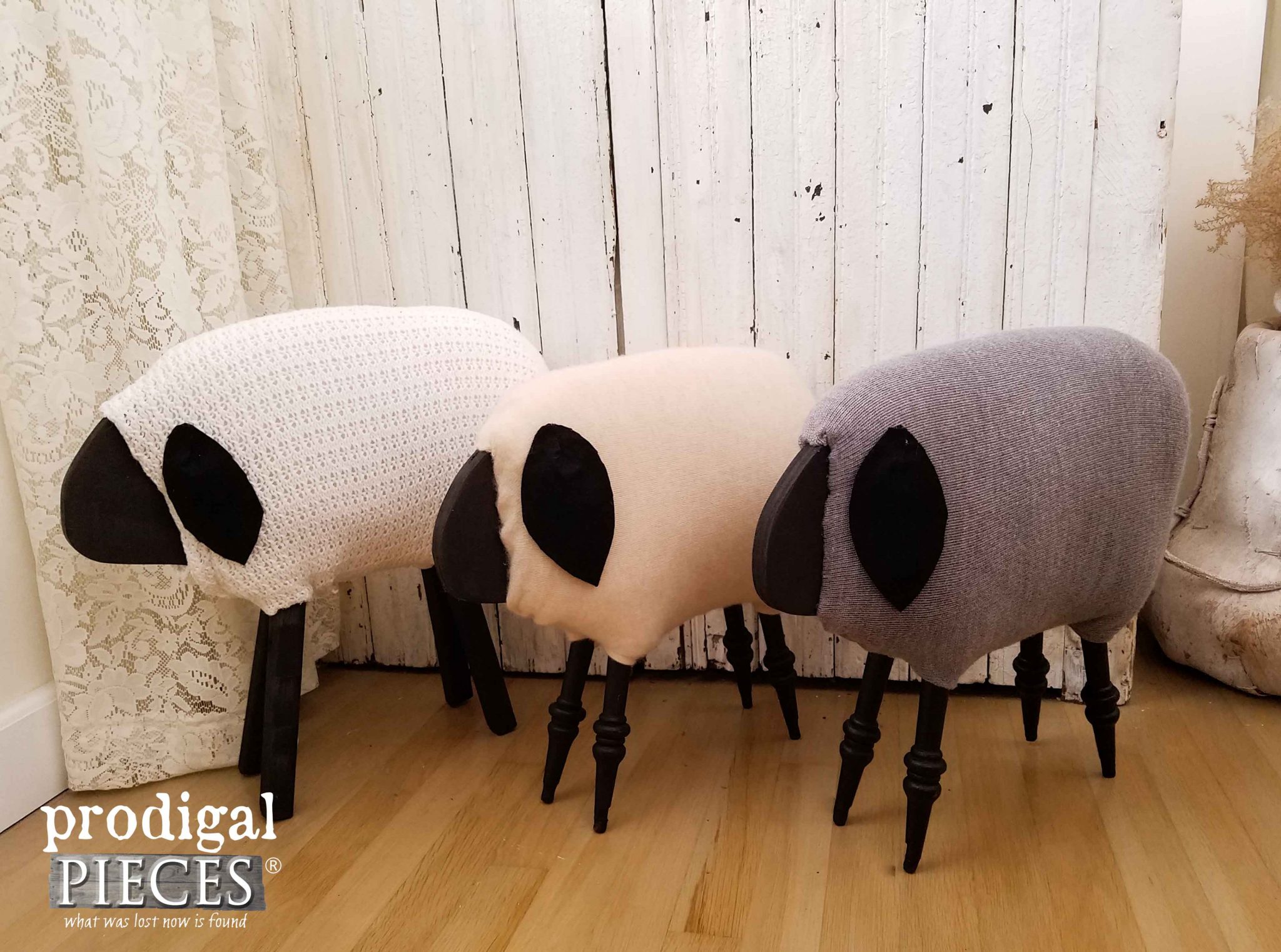 DIY Repurposed Farmhouse Sheep by Prodigal Pieces | prodigalpieces.com
