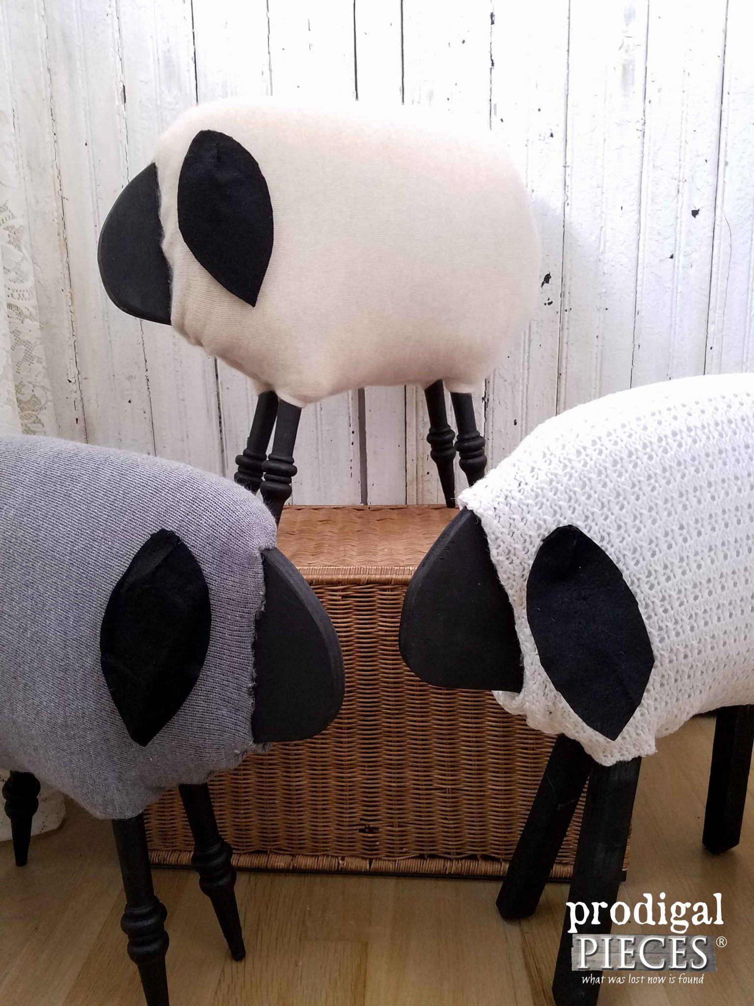 Collection of Repurposed Woolly Sheep by Prodigal Pieces | prodigalpieces.com