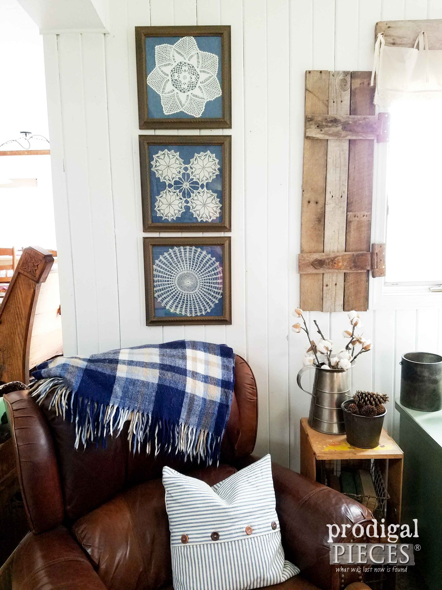 Framed Doily Wall Art from Curbside Finds by Prodigal Pieces | prodigalpieces.com