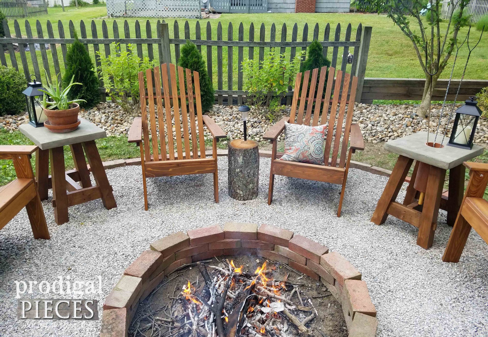 Adirondack Chairs by DFOHome for DIY Fire Pit by Prodigal Pieces | prodigalpieces.com