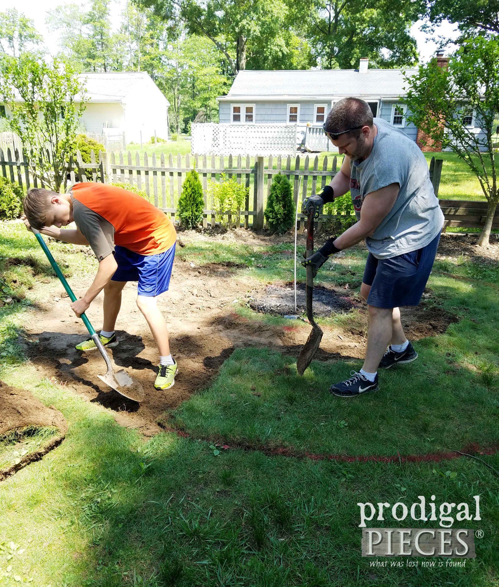 Removing Sod for Fire Pit | prodigalpieces.com