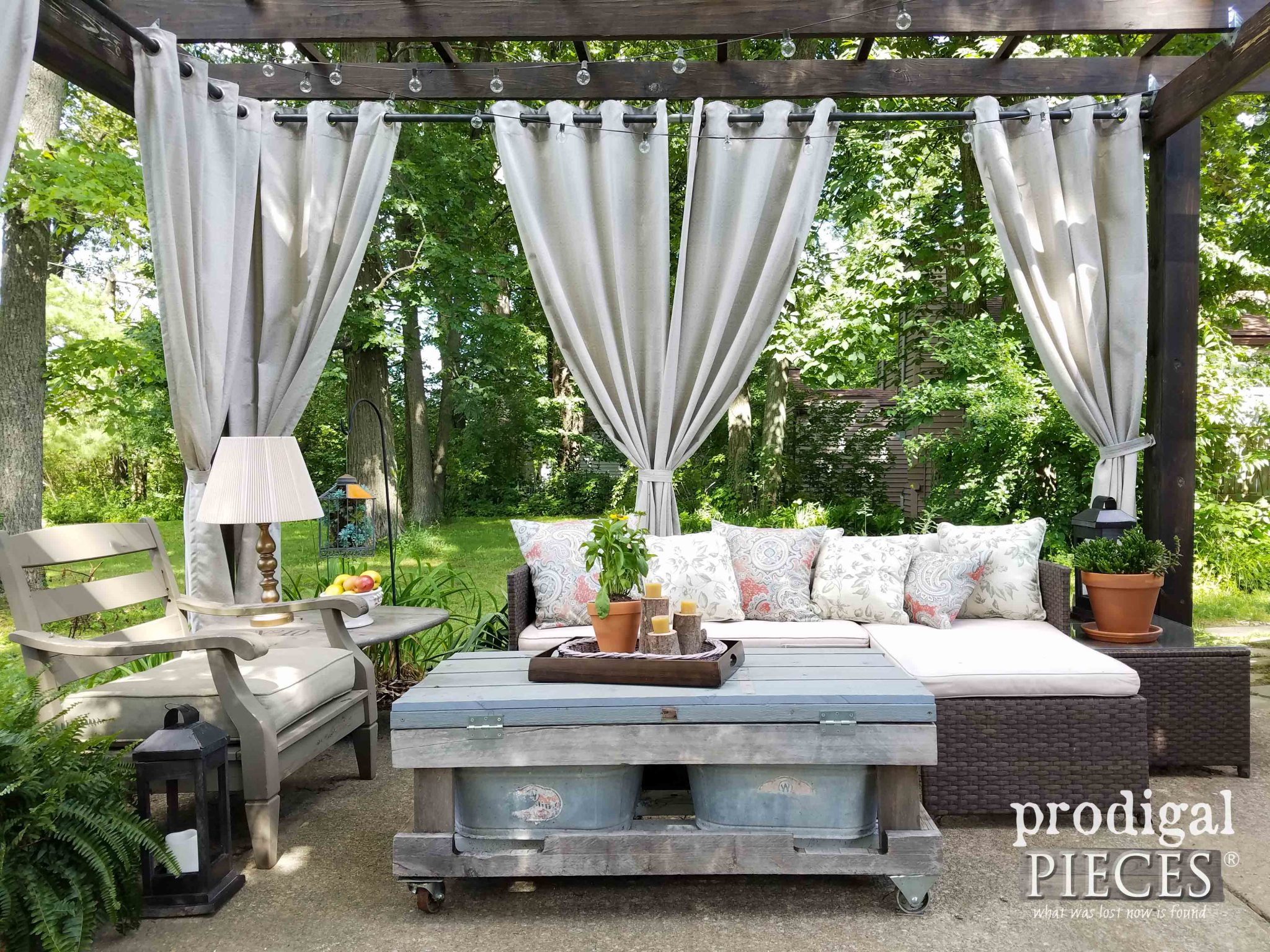 Patio Design with Repurposed and Reclaimed Materials by Prodigal Pieces | prodigalpieces.com