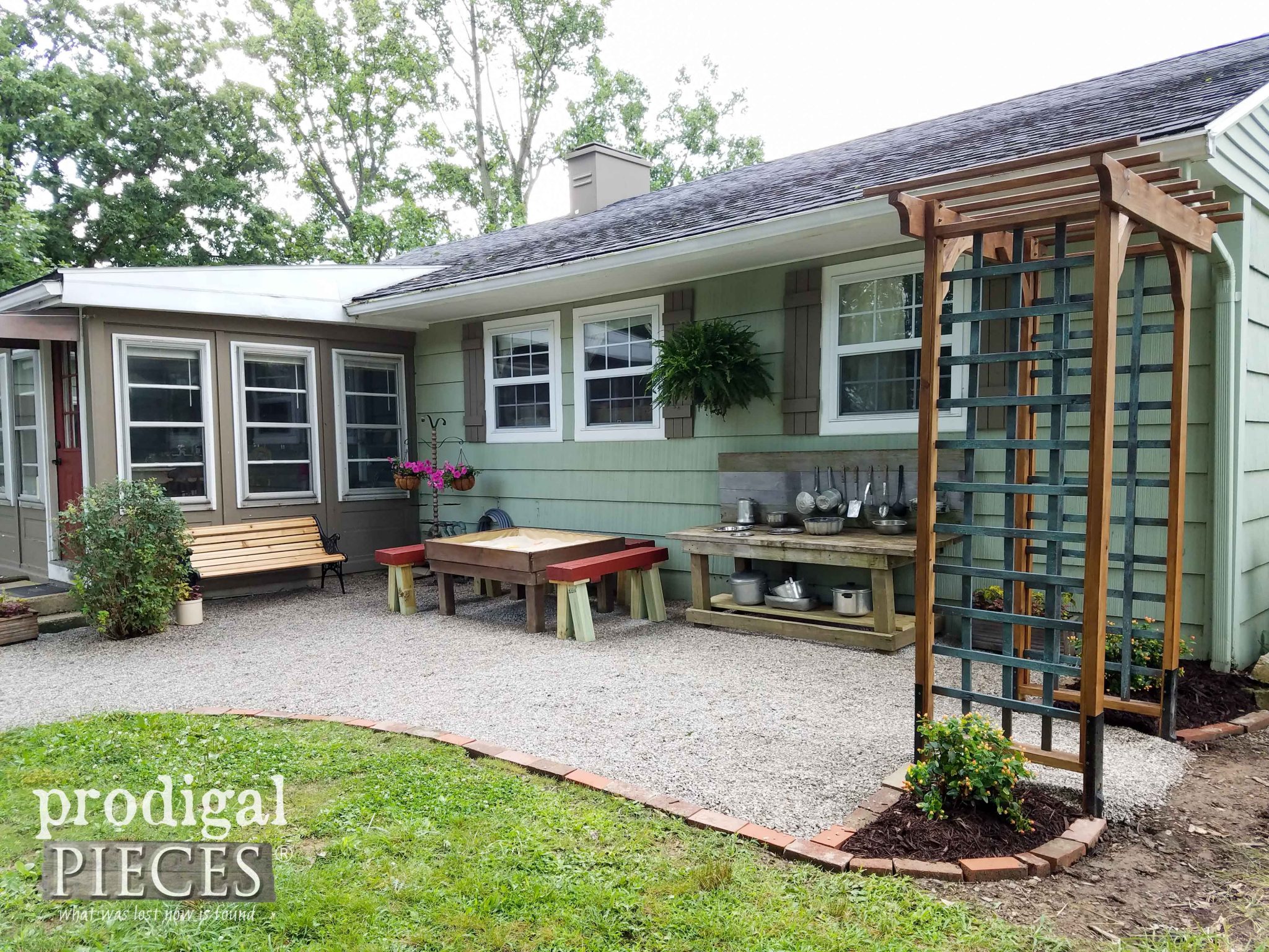 DIY Backyard Play Area with DIY Garden Arbor Tutorials by Prodigal Pieces | prodigalpieces.com