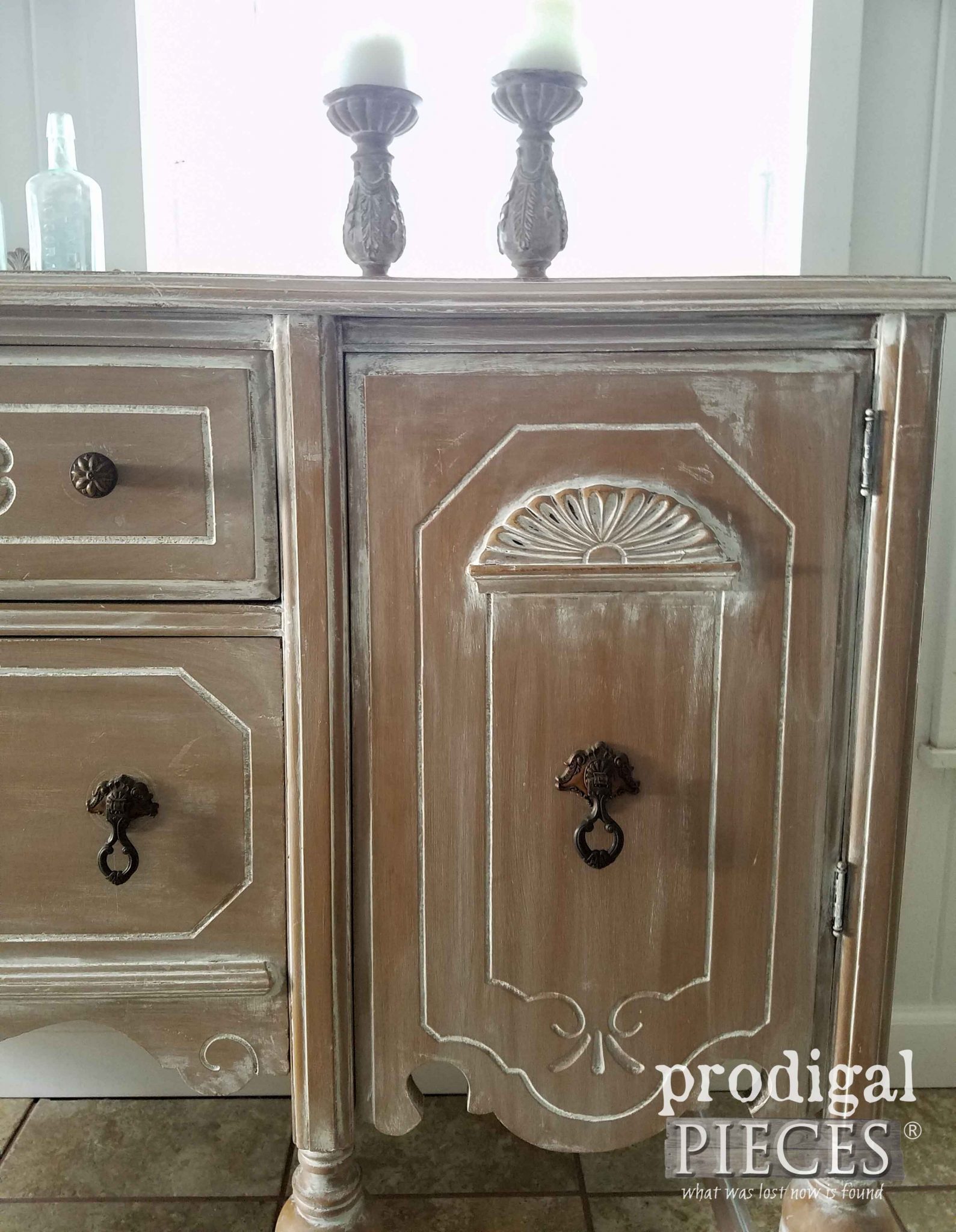Up Close Look at Buffet Makeover by Prodigal Pieces | prodigalpieces.com