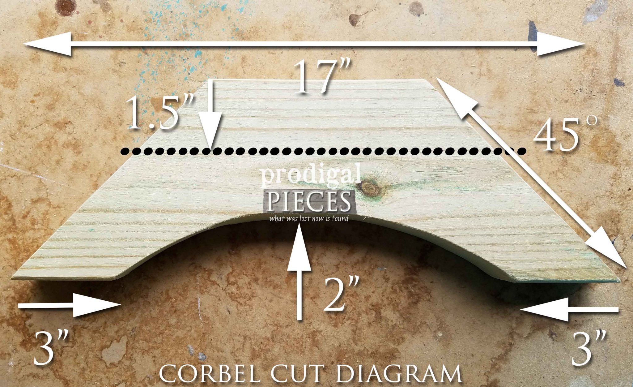 Corbel Cut Diagram Design by Prodigal Pieces | prodigalpieces.com