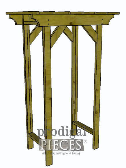 Attaching Corbels to Garden Arbor by Prodigal Pieces | prodigalpieces.com