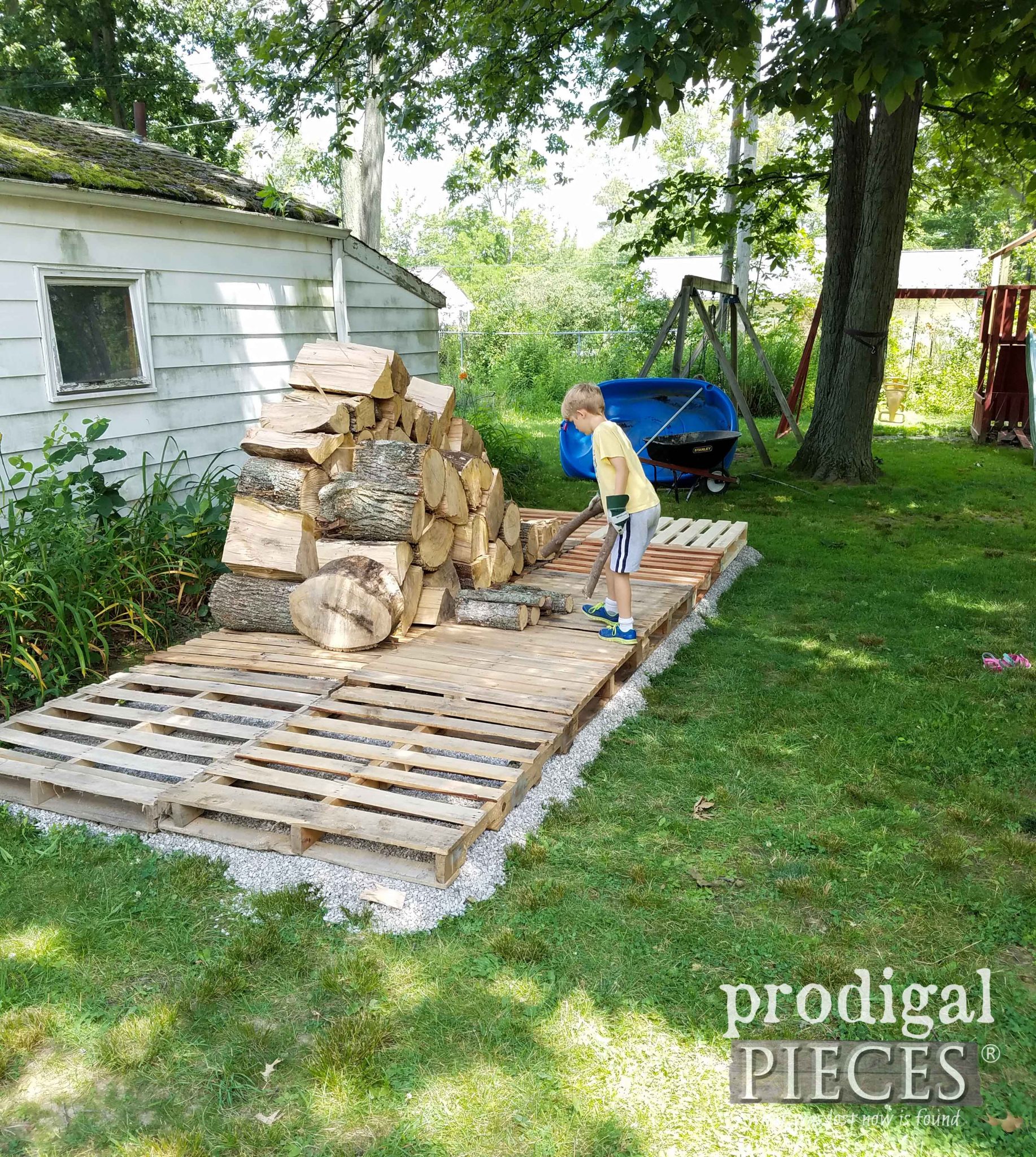 Beginning of Wood Shed | prodigalpieces.com