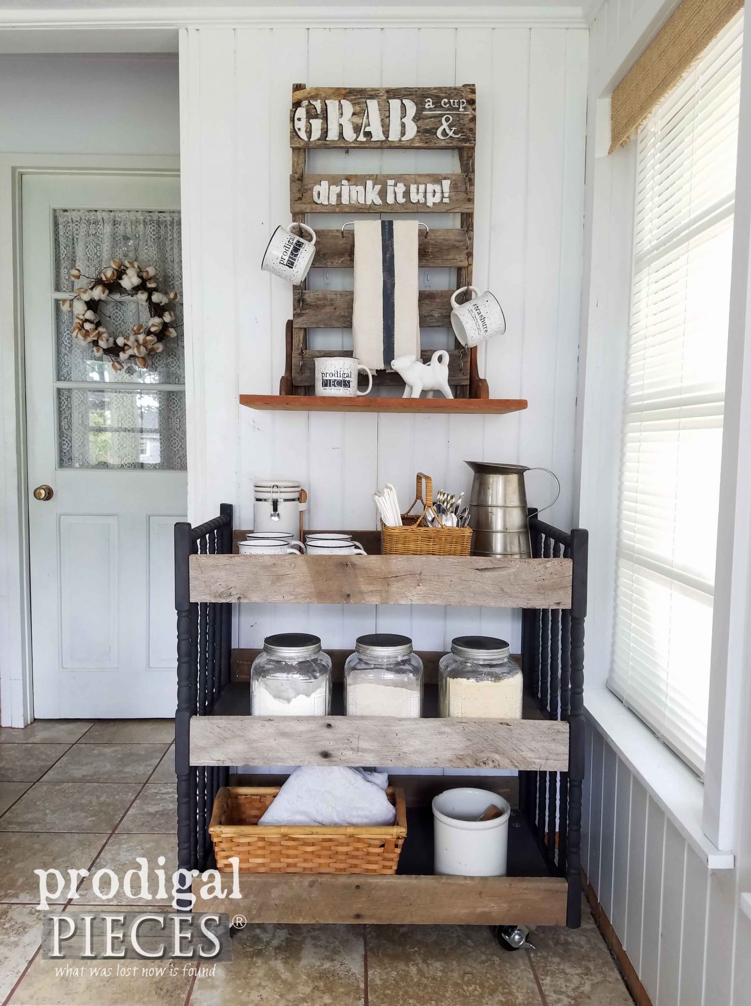 Repurposed Changing Table Cart use for most any room of the house by Prodigal Pieces | prodigalpieces.com