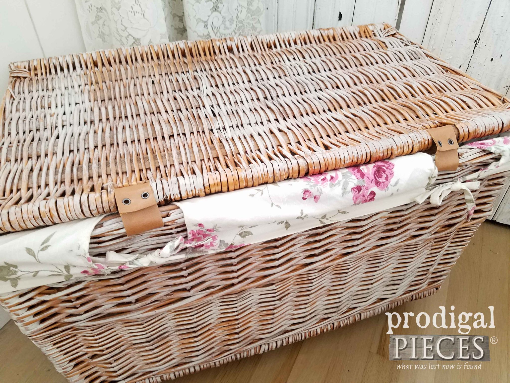 Hinged Laundry Basket with Leather Straps. DIY by Prodigal Pieces | prodigalpieces.com