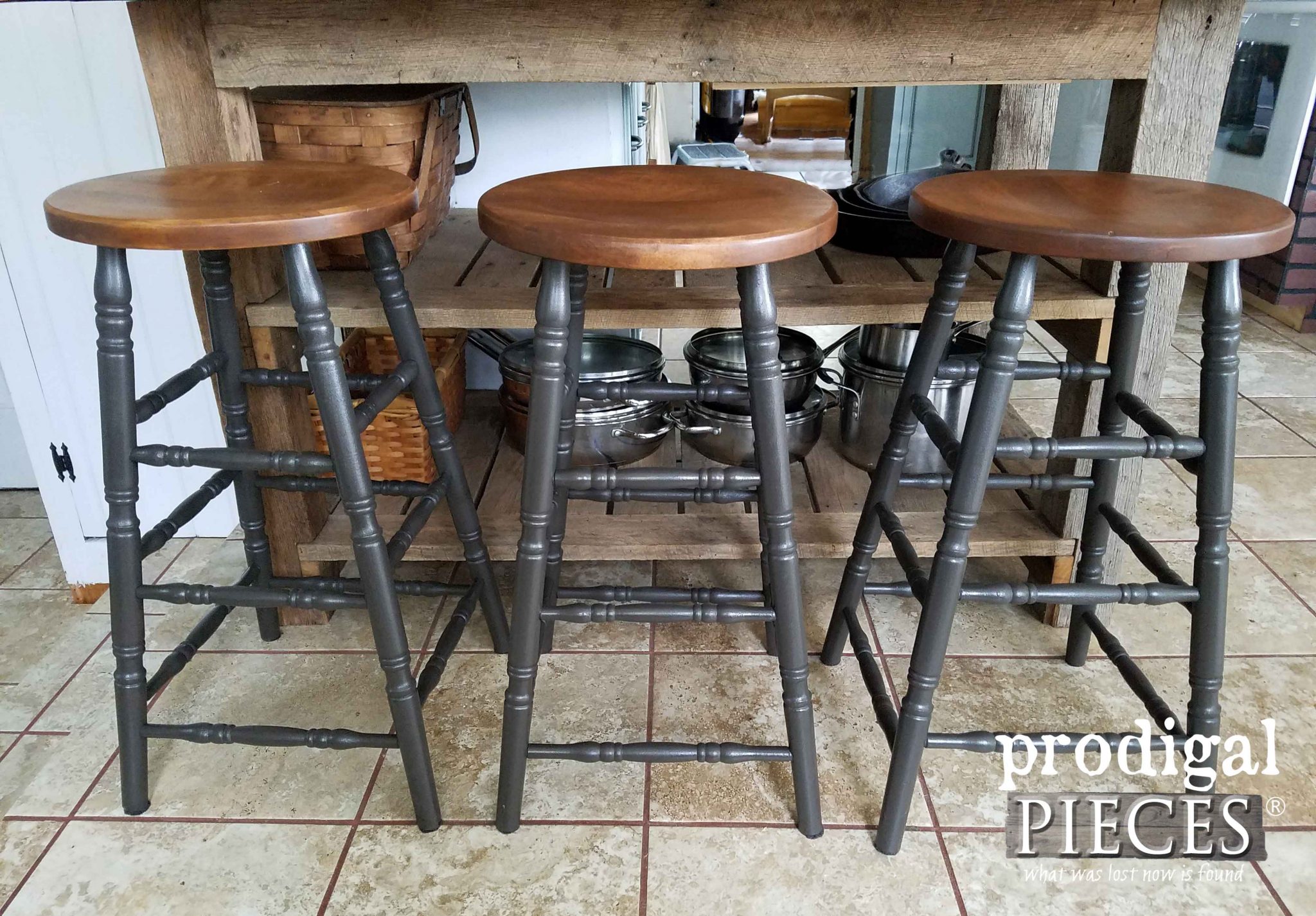 Industrial Style Farmhouse Bar Stools by Prodigal Pieces | prodigalpieces.com