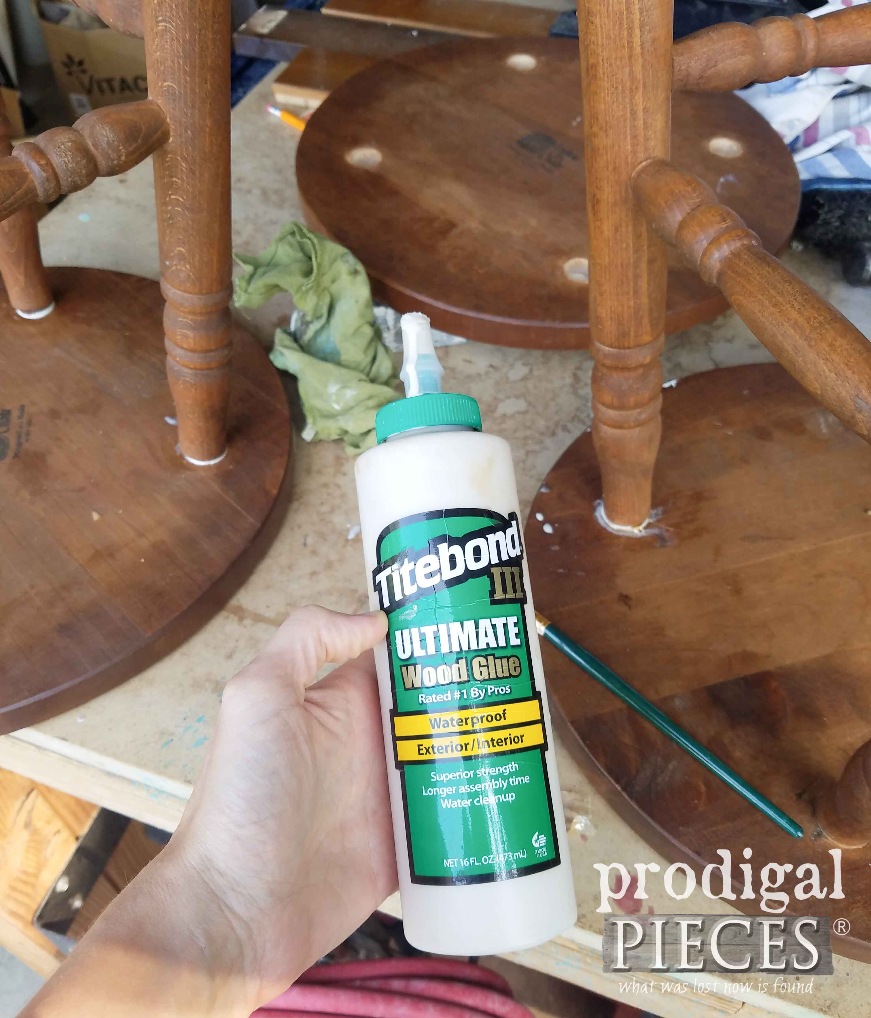 Using Titebond Wood Glue for Bar Stools | prodigalpieces.com