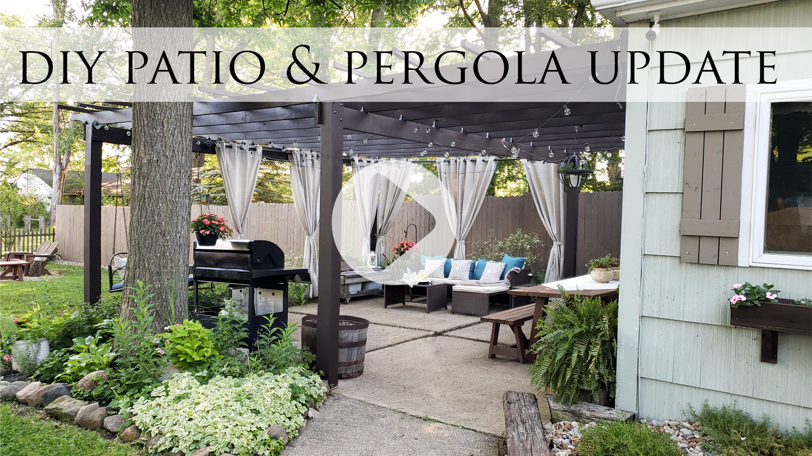 DIY Patio & Pergola Update with Video Tour by Larissa of Prodigal Pieces | prodigalpieces.com