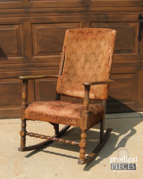 Art Deco Rocking Chair Before Makeover by Prodigal Pieces | prodigalpieces.com