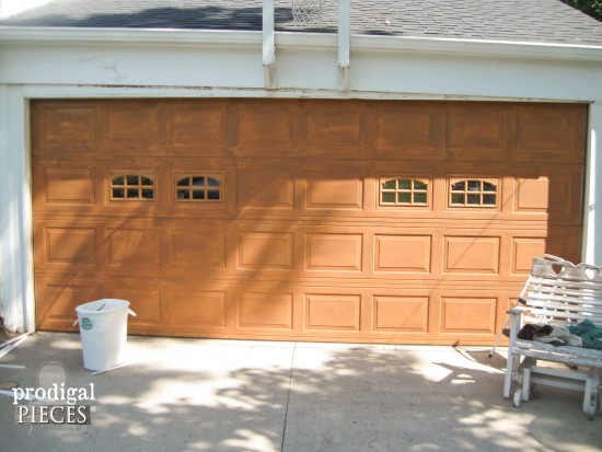 Faux Wood Garage Door Tutorial, Can You Paint A Metal Garage Door To Look Like Wood