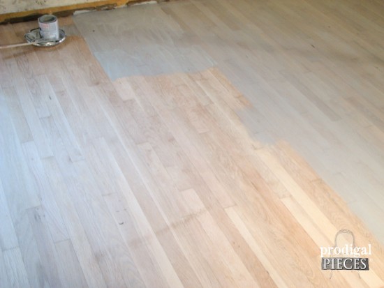 Sunbleahed Stain on Farmhouse Style Bedroom Floor by Prodigal Pieces | www.prodigalpieces.com