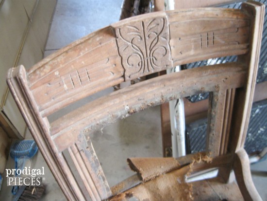 Closeup of Hand-carved Antique Chair | prodigalpieces.com #prodigalpieces