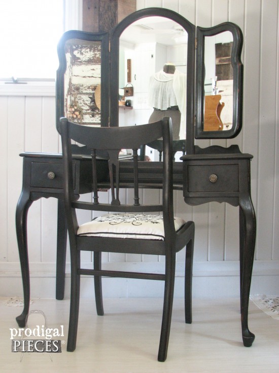 Antique Makeover of Queen Anne Vanity by Larissa of Prodigal Pieces | prodigalpieces.com #prodigalpieces
