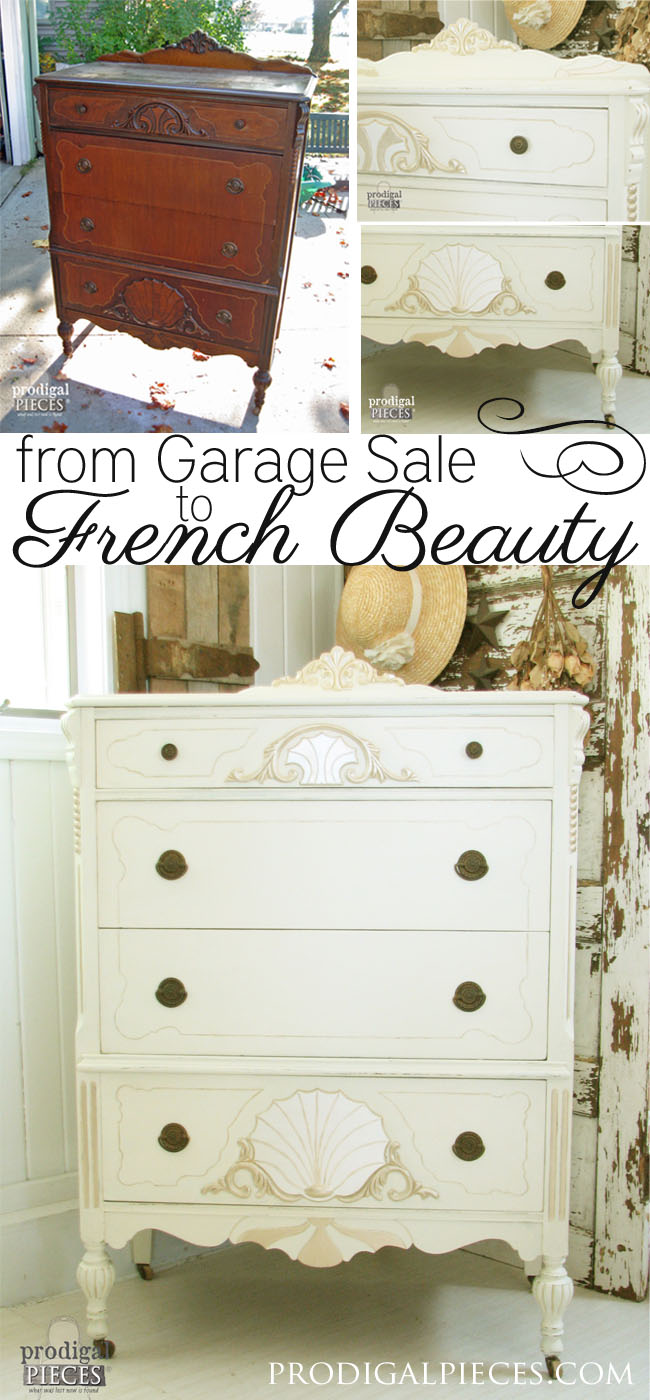 Garage Sale Find Gets French Makeover by Prodigal Pieces www.prodigalpieces.com