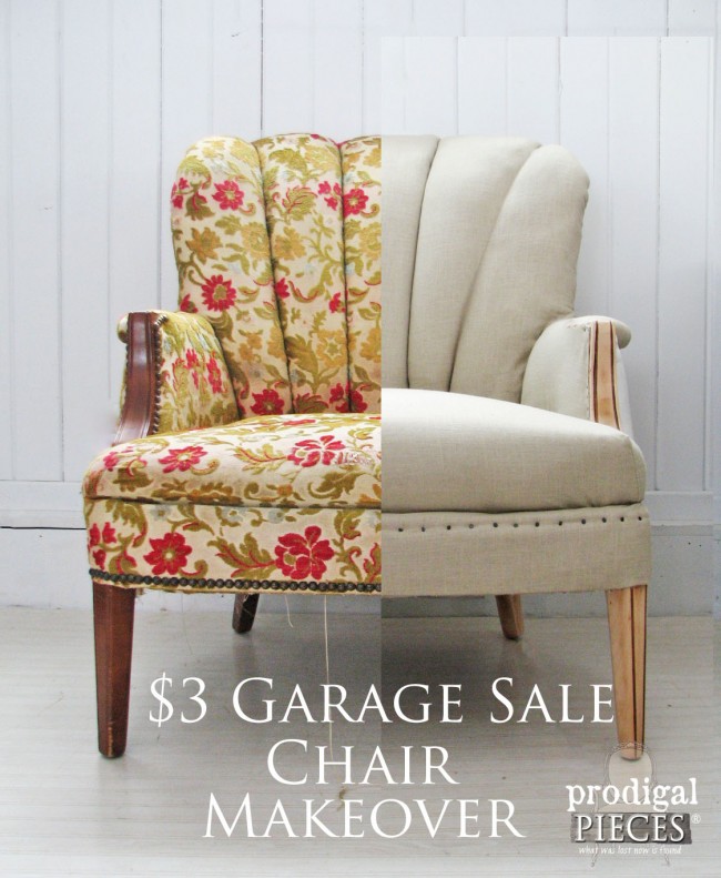 $3 Garage Sale Channel Back Chair Gets Deconstructed Makeover | A Thrifty Update by Prodigal Pieces | prodigalpieces.com #prodigalpieces