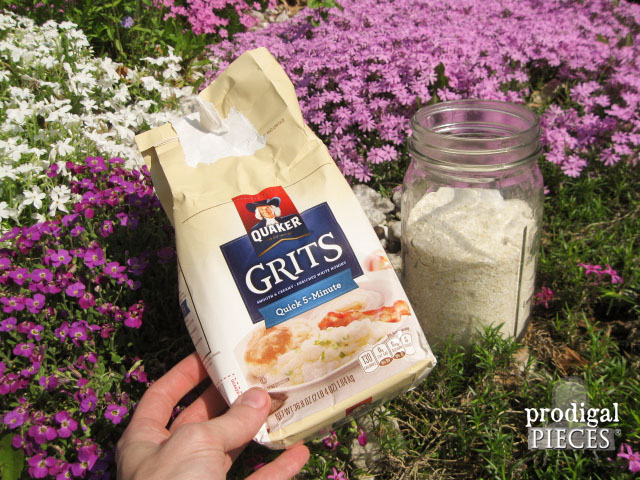 Stop the Ants! Natural Ant Control Using a Grocery Store Found Item: GRITS | Prodigal Pieces | www.prodigalpieces.com #prodigalpieces