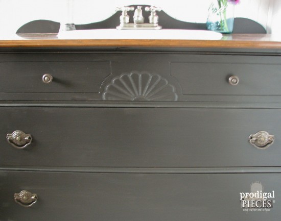Antique Dresser Upcycled as Bathroom Vanity by Prodigal Pieces | prodigalpieces.com #prodigalpieces
