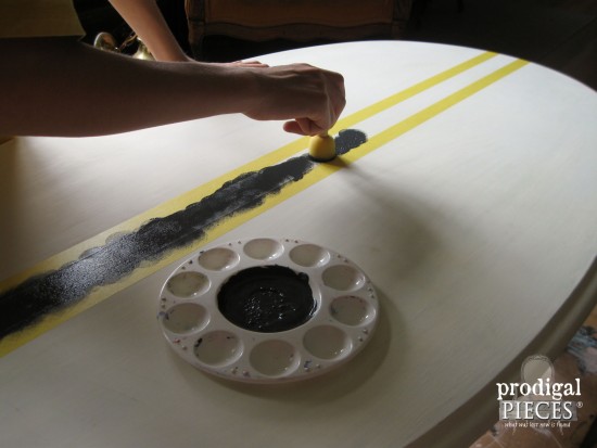 Painting Grain Sack Stripes | prodigalpieces.com