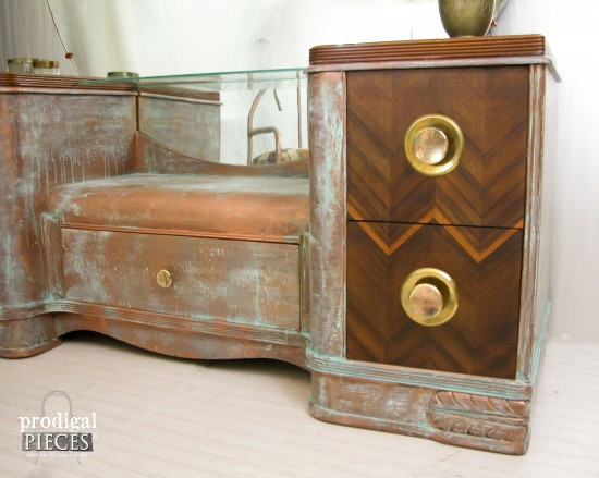 Patina Perfection on Copper Dressing Table | prodigalpieces.com