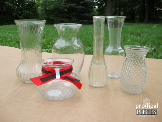 Thrift Store Glass Vases and Jar | Prodigal Pieces | prodigalpieces.com