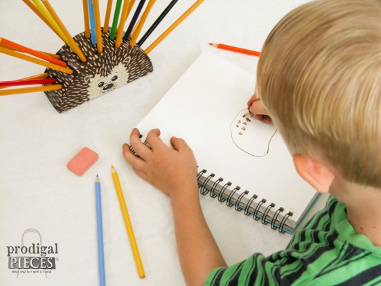 Boy Drawing Hedgehog Picture | prodigalpieces.com