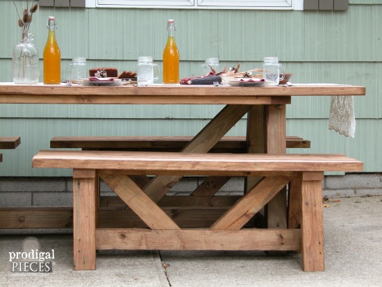 DIY Harvest Table Bench by Larissa of Prodigal Pieces | prodigalpieces.com
