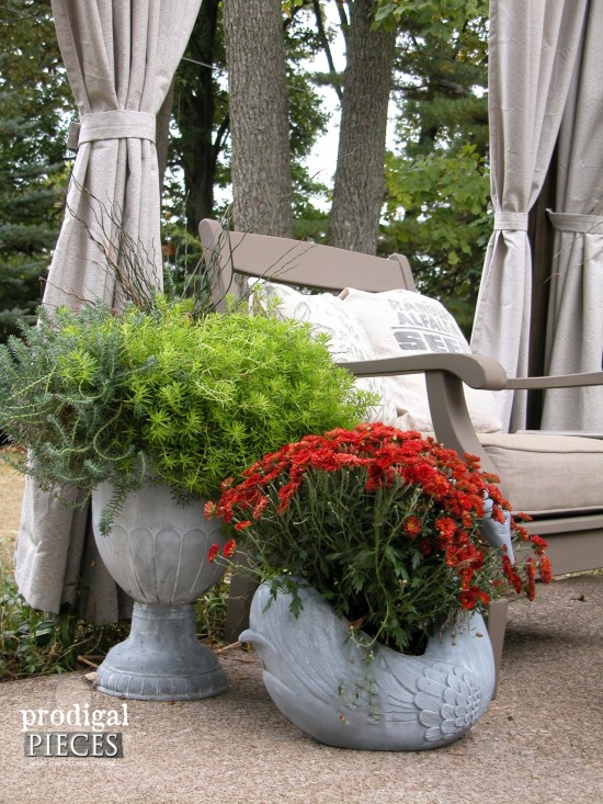 DIY Patio Planters with Faux Zinc Finish by Prodigal Pieces | prodigalpieces.com #prodigalpieces